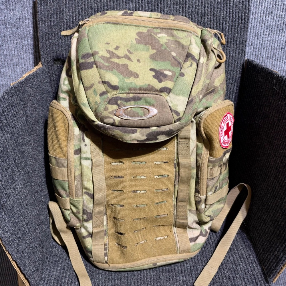 Oakley Link Backpack Mens Green Camo Multicam Tactical MOLLE Military Rucksack